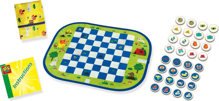 Actual product image Ses Wrap and Go Travel Games, 3in1 (English, French, Dutch, German)