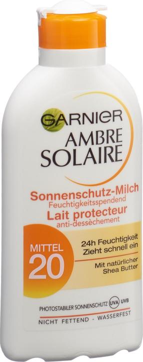Produktbild Garnier Ambre Solaire Hydra 24 (Sonnenmilch, SPF 20, 200 ml, 280 g)