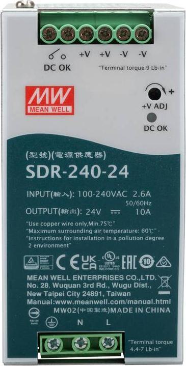 Actual product image MeanWell Mean Well DIN Rail Power Supply