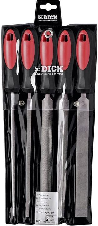 Image du produit Dick Jeu de limes d'atelier 5 pcs. avec (Coupe 2, 200 mm)