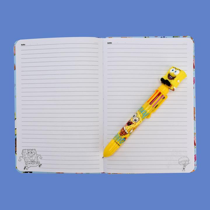 Image du produit Blue Sky Bob l'éponge - Carnet A5 (A5, À rayures, Couverture rigide)