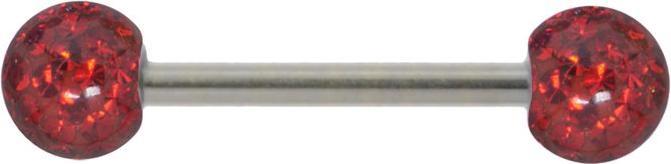 Image du produit Bijouteria Piercing langue (Acier inoxydable, Zircone, Résine époxy)