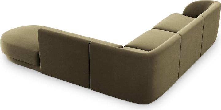 Actual product image Micadoni Velvet Right Corner Sofa, "Miley", 6 Seats, 255x248x70Made in Europe (Corner sofa)