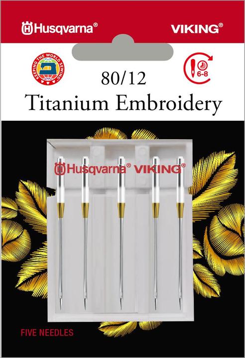 Husqvarna Sticknadel Titanium 80/12, 5 Nadeln