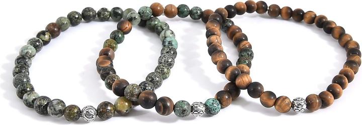 Actual product image Balibay Marlo (20.50 cm, Kambaba jasper, Tiger's eye, 925 sterling silver, Gemstone)