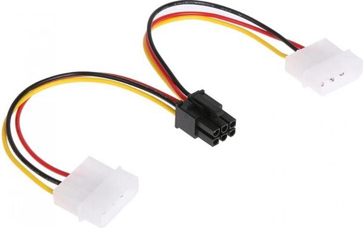 Immagine prodotto PowerGuard Connettore per scheda grafica a 6 pin e adattatore di alimentazione Molex a 2x 4 pin