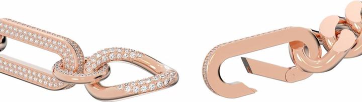 Actual product image Swarovski Dextera Necklace Statement Mixed Links White Rose Gold S (Swarovski Metal, 42 cm)