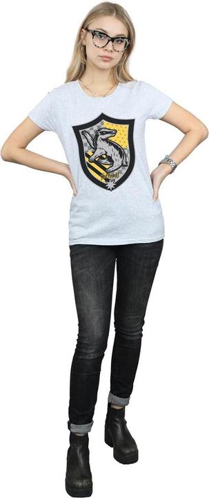 Actual product image Womens/Ladies Hufflepuff Crest Flat Cotton T-Shirt (L)