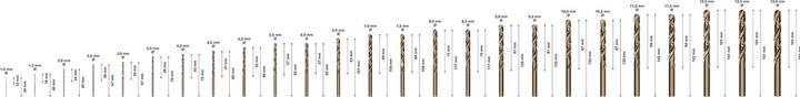 Actual product image Bosch Professional Zubehör PRO Stainless Steel HSS-Co twist drill set, 25 pcs. (1 mm, 1.5 mm, 2 mm, 2.5 mm, 3 mm, 3.5 mm, 4 mm, 4.5 mm, 5 mm, 5.5 mm, 6 mm, 6.5 mm, 7 mm, 7.5 mm, 8 mm, 8.5 mm, 9 mm, 9.5 mm, 10 mm, 10.5 mm, 11 mm, 11.5 mm, 12 mm, 12.5 mm, 13 mm)