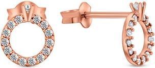 Brilio Silver - Sparkling bronze earrings EA357R