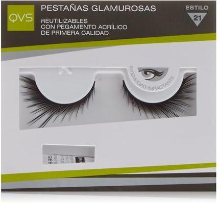 QVS Glamour Lashes Fluttering Feathers False Eyelashes with Eyelash Glue (Künstliche Wimpern)