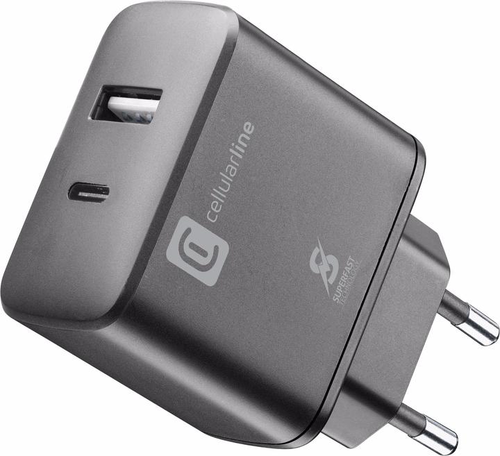 Actual product image Cellularline Dual Super Fast Charger (25 W)