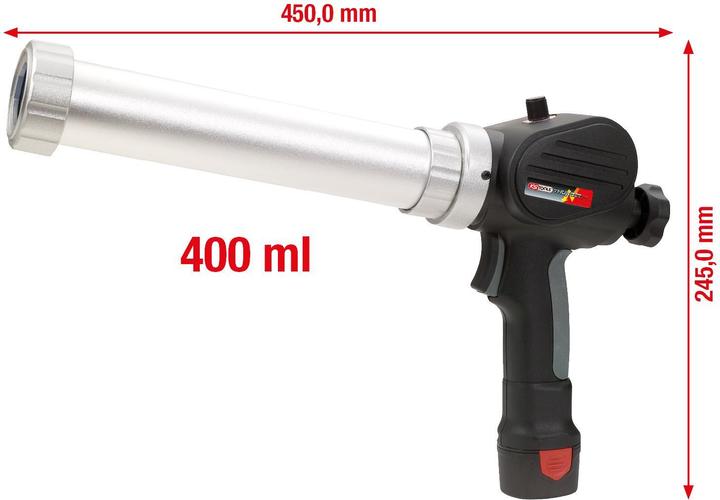Image du produit KS Tools Pistolet à cartouche rechargeable 400 ml avec 1 batterie et 1 chargeur