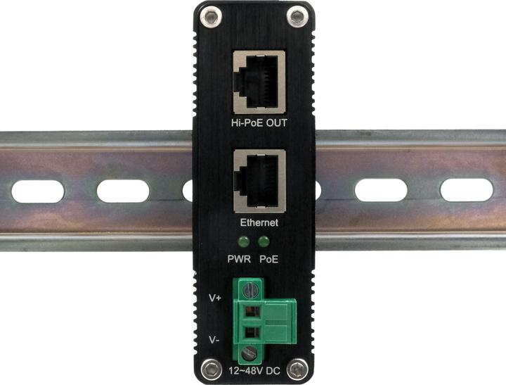 Immagine prodotto Exsys Iniettore industriale PoE+ Gigabit 60W (802.3af (PoE), 802.3bt (PoE+++), 802,3at (PoE+), 60 W)