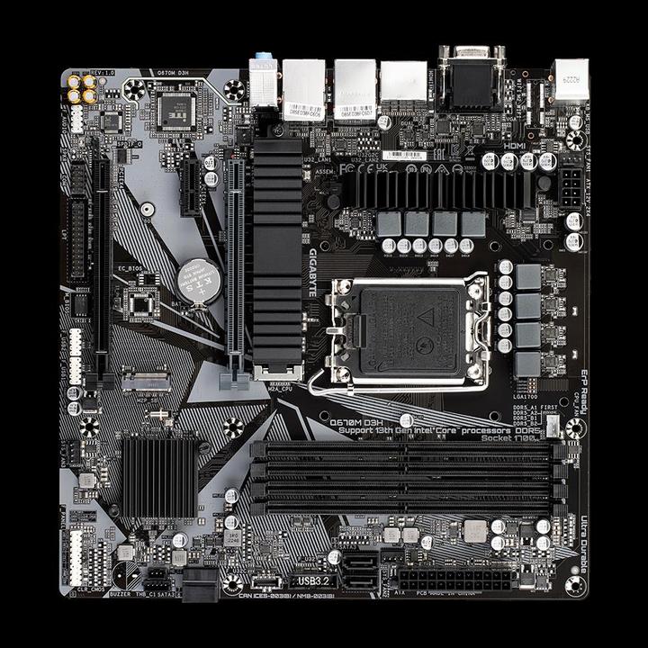 Immagine prodotto Gigabyte Q670M D3H (LGA 1700, Intel Q670, mATX)