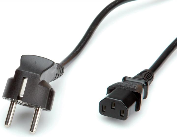Produktbild Roline Netzkabel gerade IEC-Buchse Schukostecker 3m schwarz (3 m)