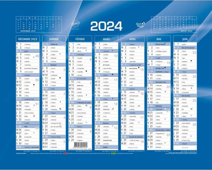 Produktbild Quo Vadis Kalender (27 x 21 cm, Kein Einband, Französisch)