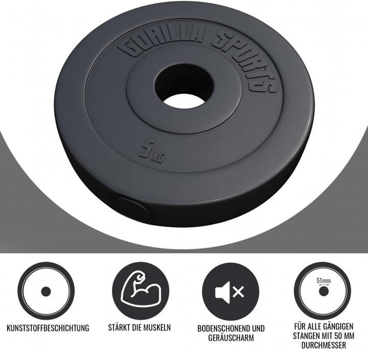 Actual product image Gorilla Sports Weight plate Olympia 50/51mm (1 x 5 kg)