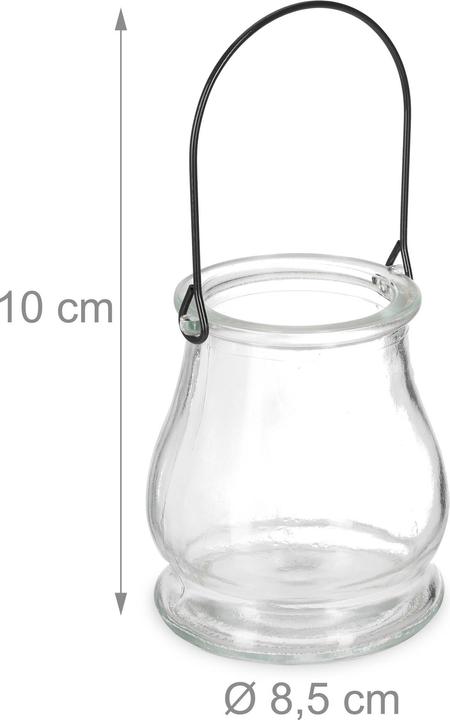 Image du produit Relaxdays 12x Photophore (12 x, 8,5 x 8,5 x 10 cm)