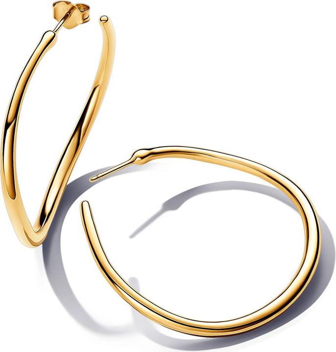 Image du produit Pandora Boucles d'oreilles ouvertes de 42 mm de forme organique (Métal, Plaqué or)