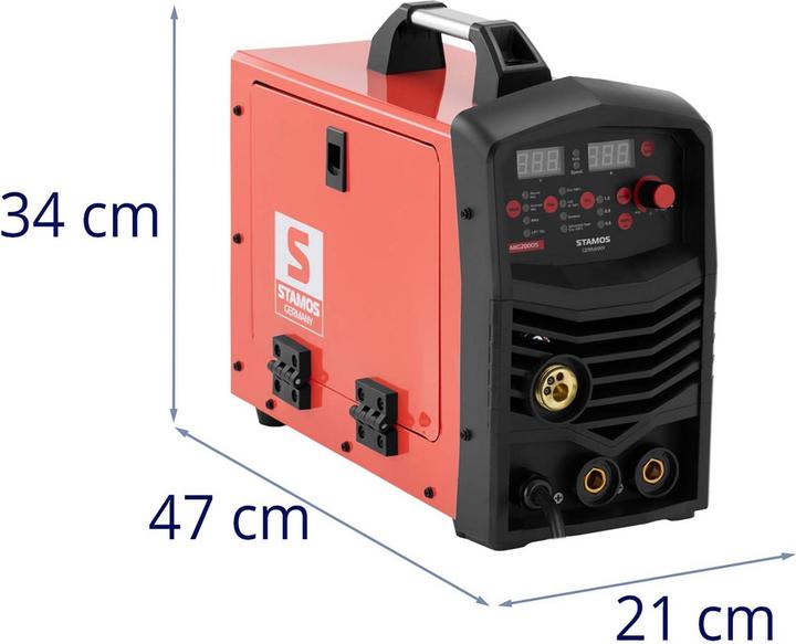 Actual product image Stamos MIG/MAG Welder - TIG: 200, MMA: 170 A - 230 V - synergy - Duty Cycle 100%