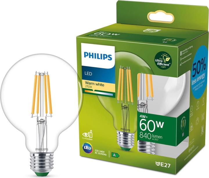 Actual product image Philips LED Classic (E27, 4 W, 840 lm, 1 x, A)