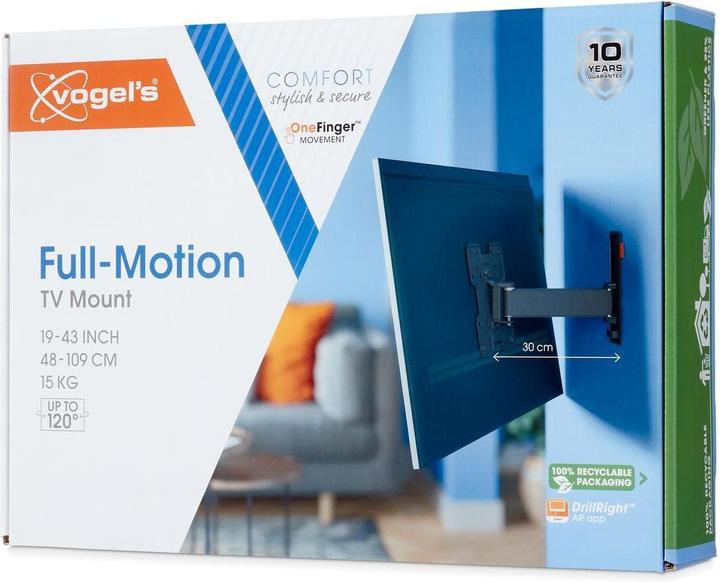 Actual product image Vogels MUURBEUGEL COMFORT TVM3225 (Wall, 43", 15 kg)