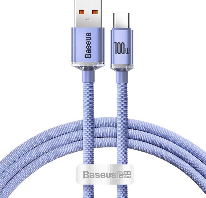 Productafbeelding Baseus Crystal Shine Series Snellaadbare Datakabel USB naar Type-C 100W 1,2m Paars (1.20 m, USB 2.0, 100 W)