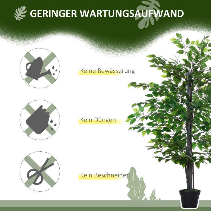 Image du produit Swisshandel24 Arbre Banyan artificiel Décoration Bois massif Arbre artificiel Simulation d'intérieur Décoration (145 cm)