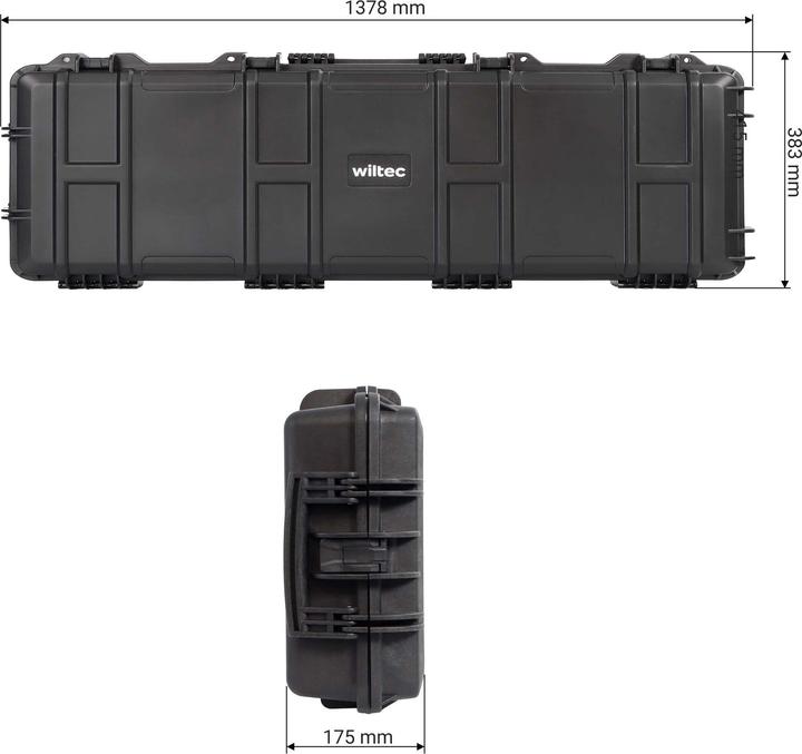 Wiltec Waffenkoffer 137,8x38,3x17,5cm Langwaffen Gewehrkoffer Koffer Gewehr