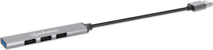Image du produit Manhattan Hub 4 ports USB-A 3x480Mbit/s 1xGbit/s USB-A mâle (USB-A, 4 Ports)