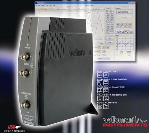 Image du produit Velleman PCSGU250 PC laboratoire de mesure, USB (Oscilloscope)