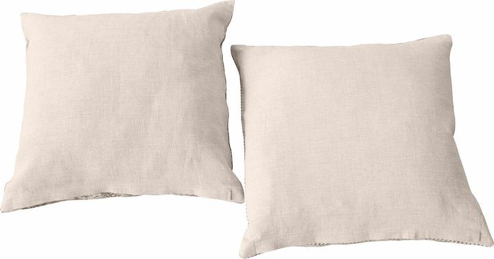 Produktbild Loberon Kissenhülle 2er Set Squivel braun/leinen (50 x 50 cm)