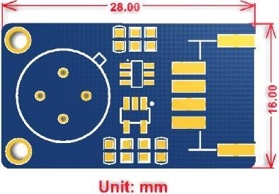 Actual product image WaveShare MLX90614 Non-contact infrared temperature sensor