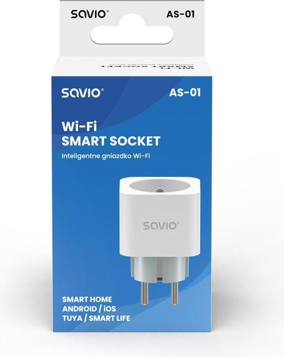 Actual product image Savio Gniazdko Wi-Fi AS-01 3-pak białe