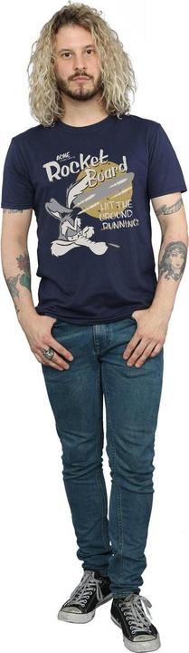 Image du produit Looney Tunes Mens Rocket Board Wile E Coyote Cotton T-Shirt (XL)