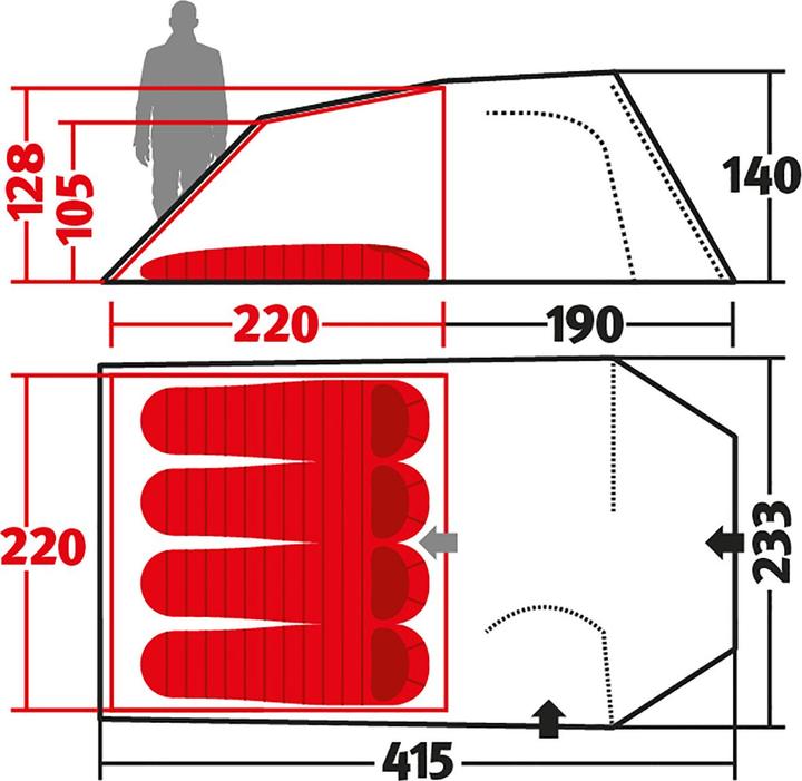 Actual product image Wechsel Intrepid 4 Travelline (Tunnel tent, 4.90 kg, 4 persons)
