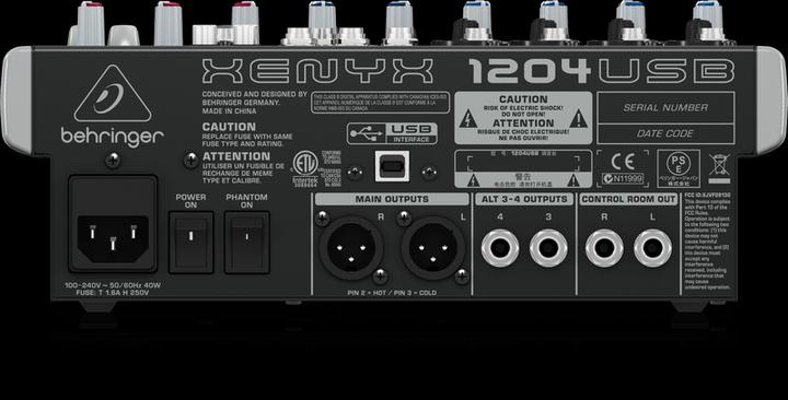 Actual product image Behringer Xenyx 1204USB (Studio- and Livemixer)