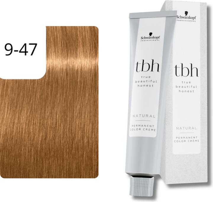 Actual product image Schwarzkopf true beautiful honest - 9-47W Exrta Light Blond Beige Copper (Beige, Blond, Copper)