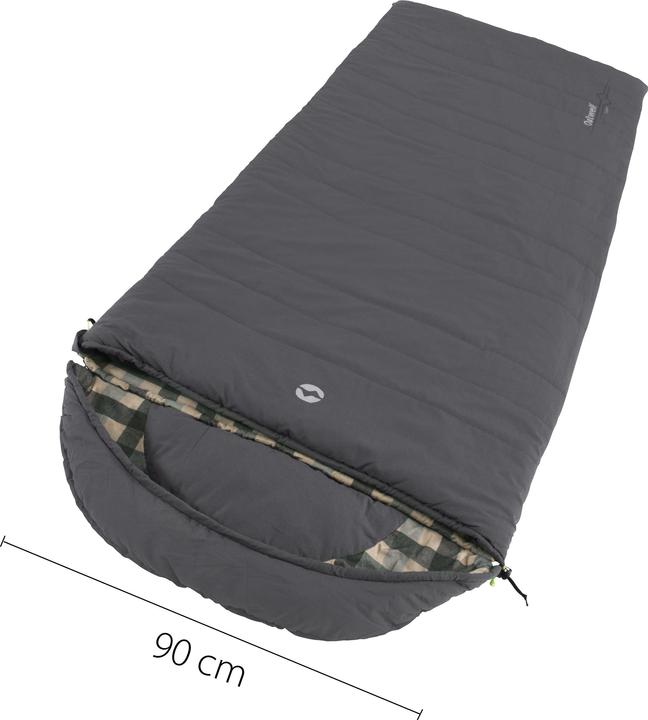 Actual product image Outwell Camper Sleeping Bag, Left zipper, Grey (235 cm)