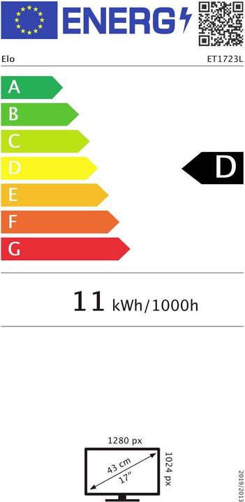 Energy Label ēlo 1723L TOUCHDISPLAY (1280 x 1024 pixels, 17")