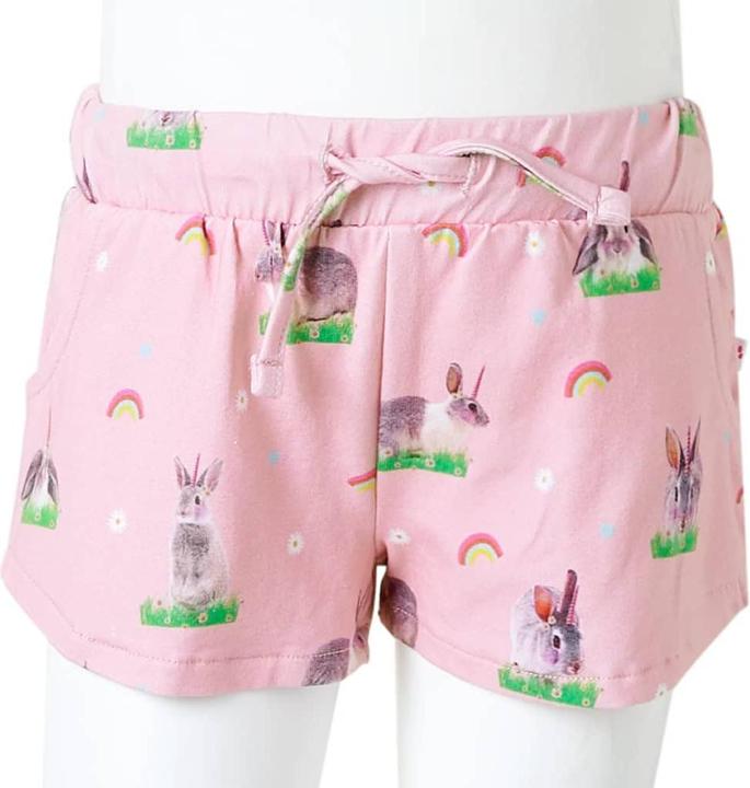 Actual product image VidaXL Children's shorts with drawstring Light pink 140,Material: 92 (140)