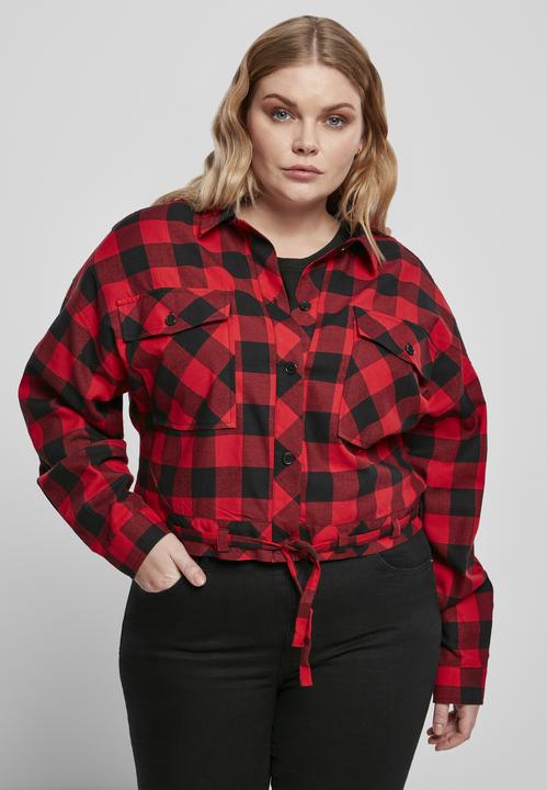 Produktbild Urban Classics Ladies Short Oversized Check Shirt (4XL)