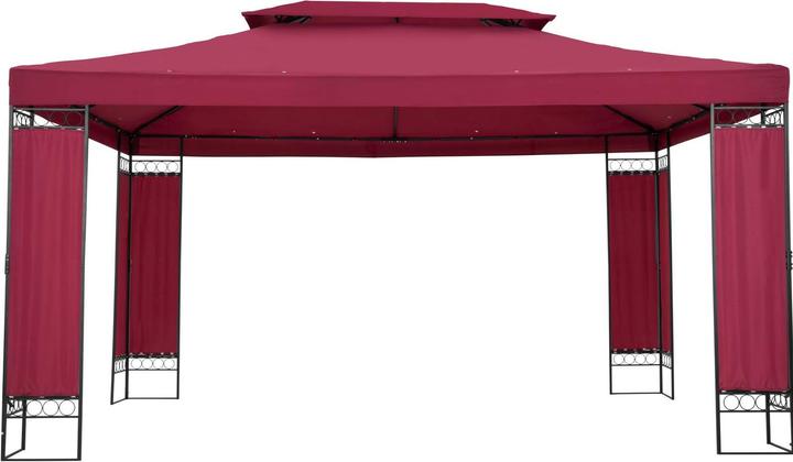 Actual product image Uniprodo Patio Gazebo - 3 x 4 m - 180 g/m² - wine red (394 cm, 294 cm)