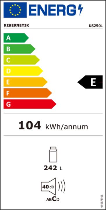 Energie-Label Kibernetik KS250L (242 l)