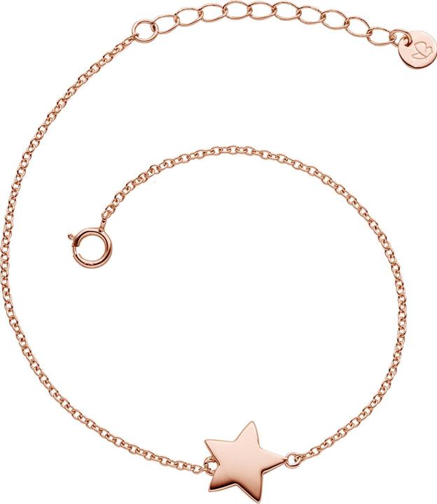 Glanzstücke München Damen Stern Sterling Silber roségold 17,0 cm Basislänge + 3,0 cm Verlängerung - 11102 (17 cm, Sterling Silber)