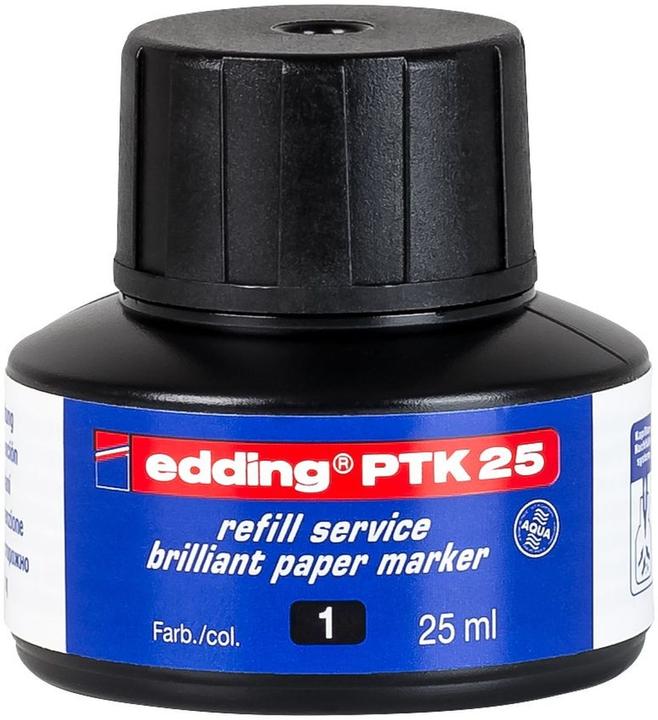 Edding Nachfülltusche 25ml, schwarz (Marker Nachfülltusche, Schwarz)