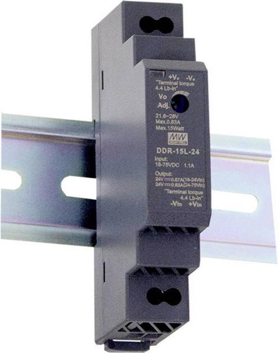 Produktbild MeanWell Hutschienen DC/DC Wandler (DIN Rail) 3.3 V/DC 3.5 A 11.6 W 1 x