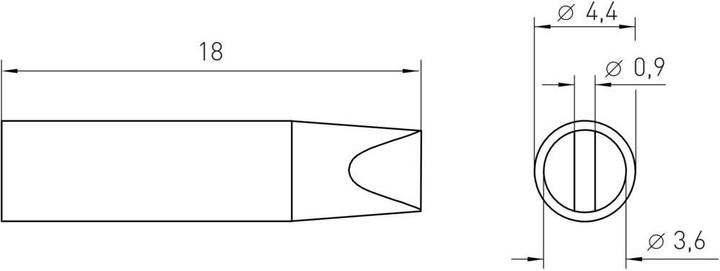 Image du produit Weller Erem RT Micro Panne à souder, forme tournevis Ø 3.6 x 0.9 mm, MIL-SPEC (Panne de soudure)