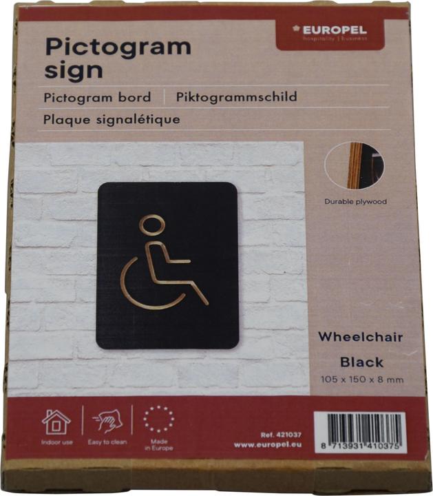 Image du produit Europel Pictogramme "WC handicapés", noir